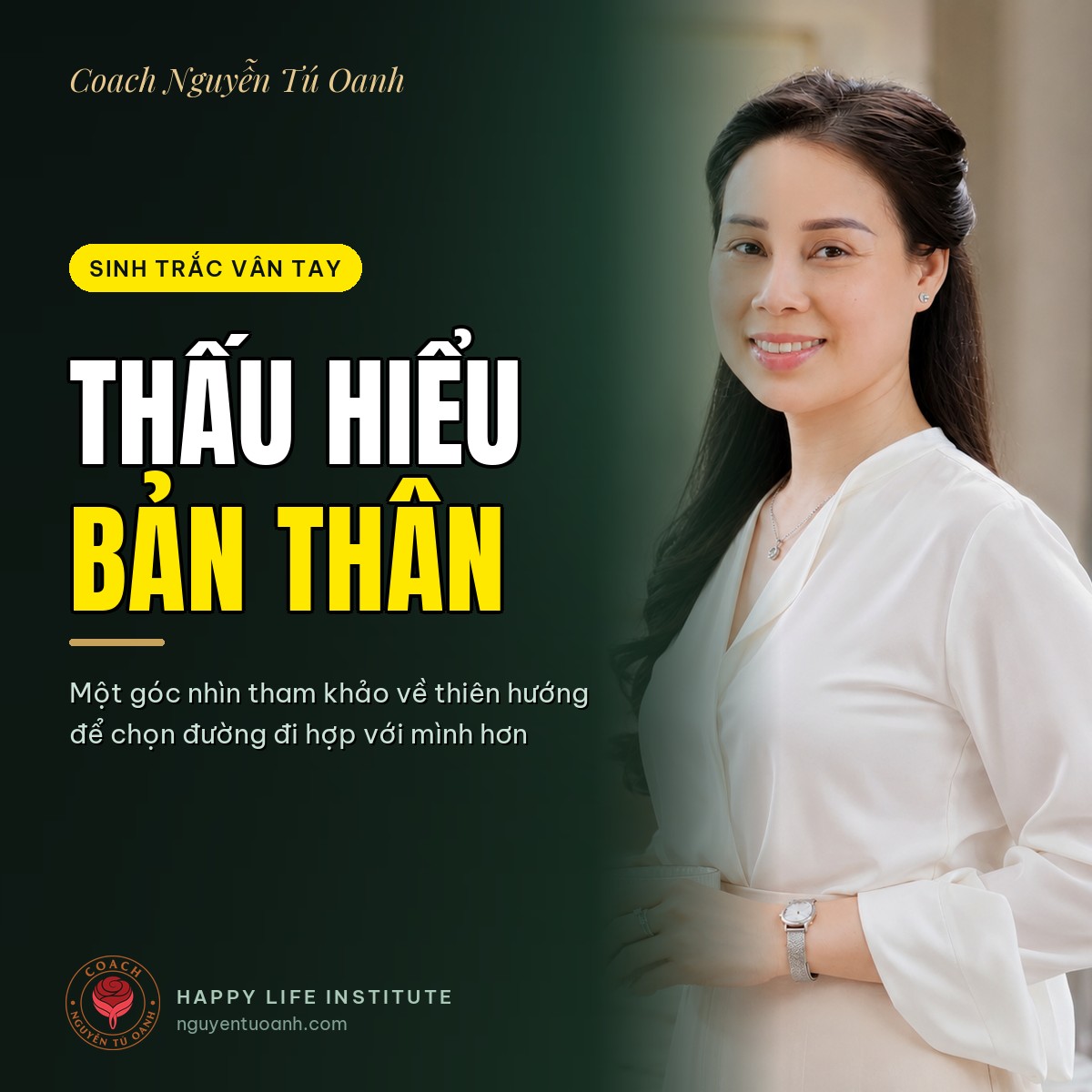 Coach Nguyễn Tú Oanh — thấu hiểu bản thân qua sinh trắc vân tay
