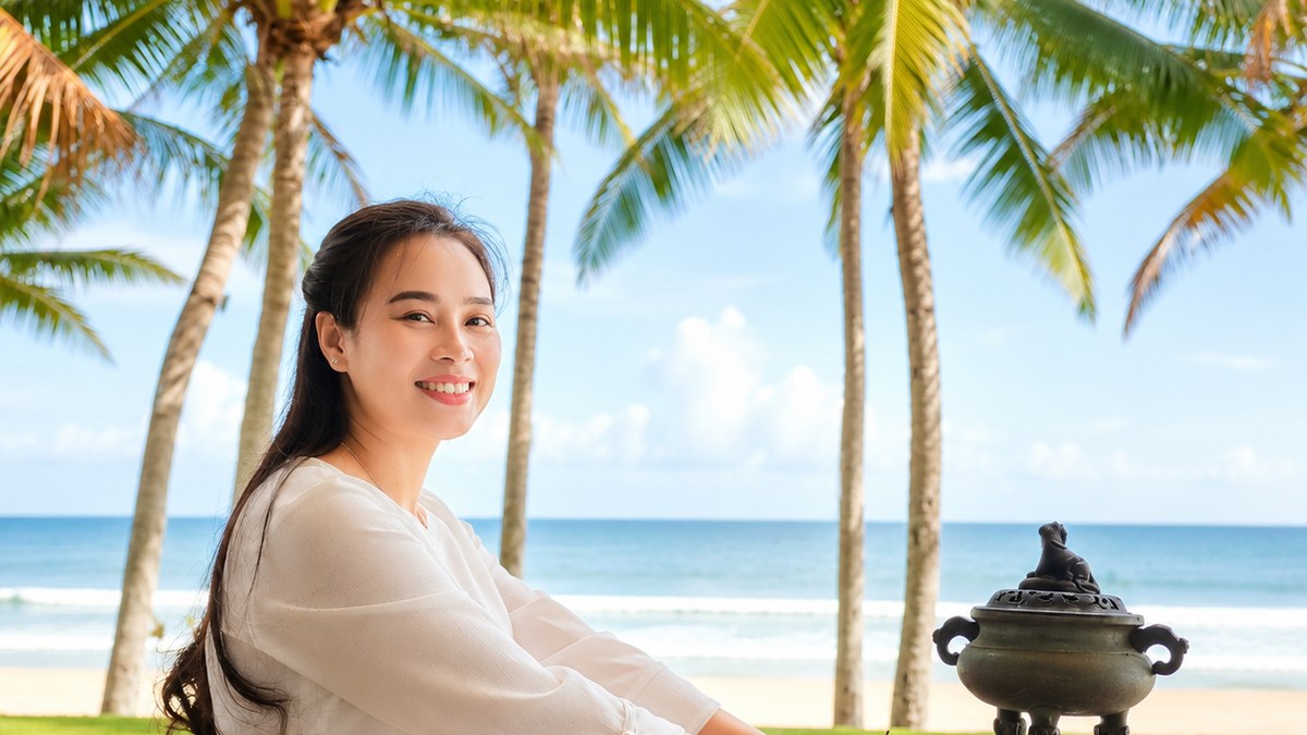 Nguyễn Tú Oanh đọc sách trong không gian ấm